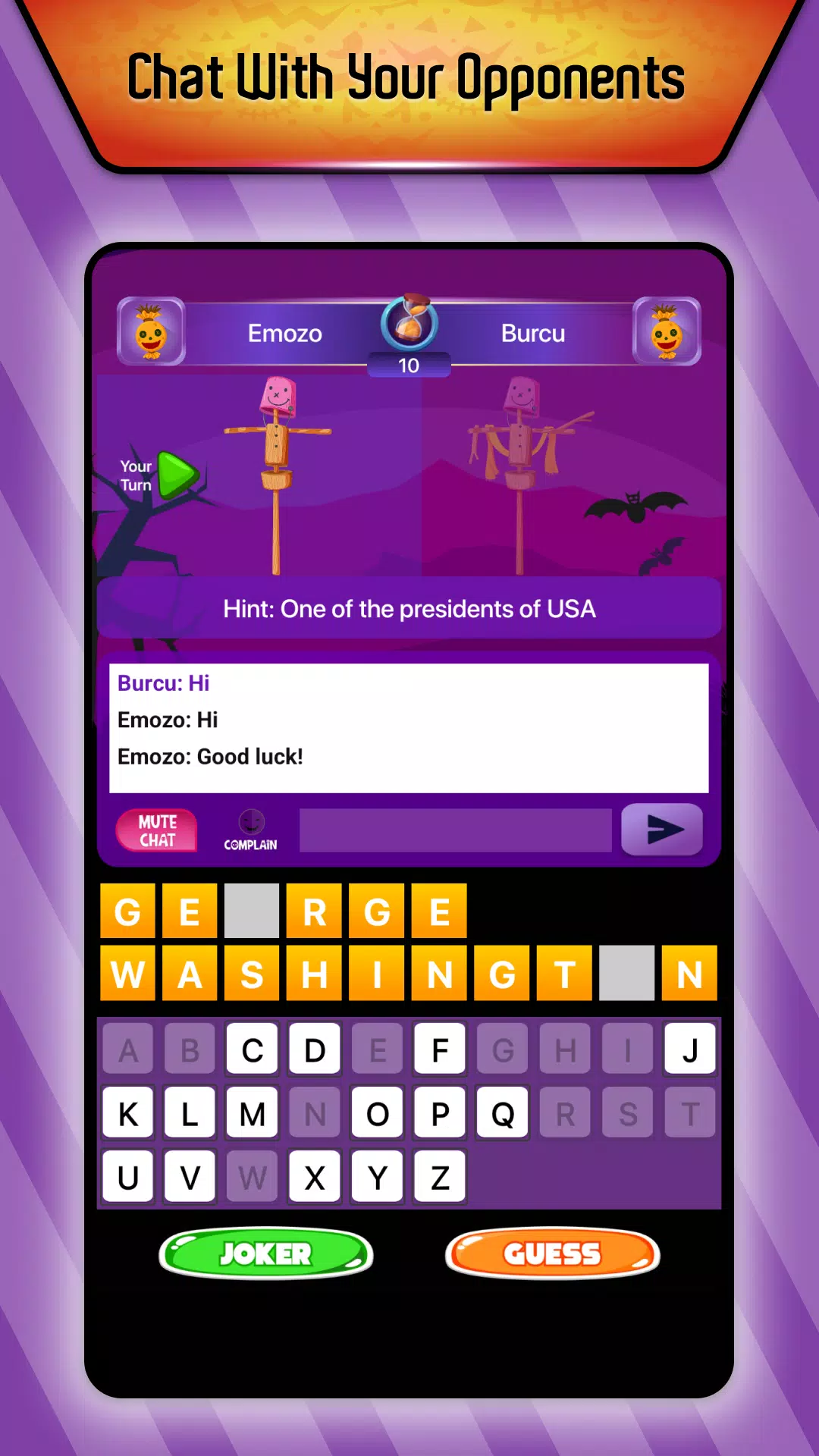 Online Hangman Word Game スクリーンショット 1