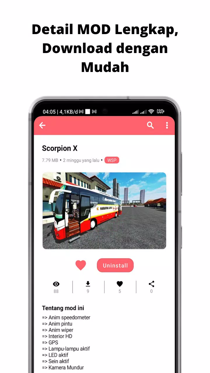 Mod BUSSID Truk Canter Tawakal Capture d'écran 3
