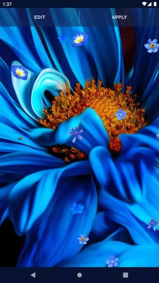 Blue Flowers Live Wallpaper ภาพหน้าจอ 4