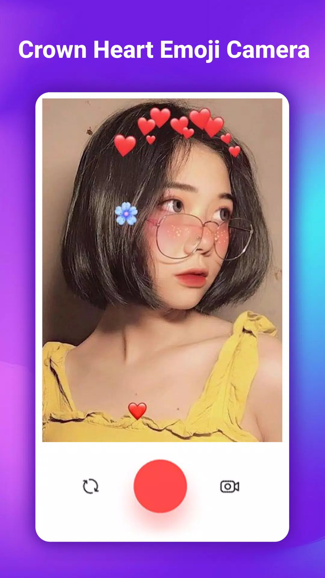 Crown Heart Emoji Camera Schermafbeelding 1