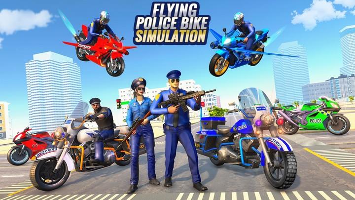 Flying Police Bike Games Captura de tela 4