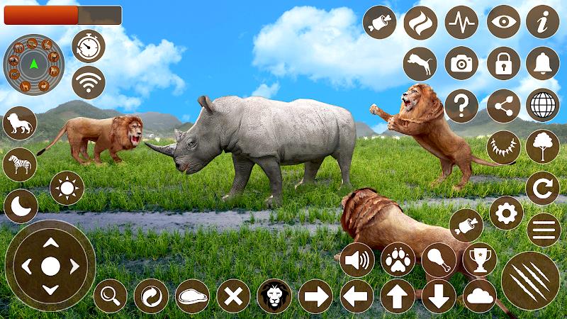 Lion Games 3D Animal Simulator स्क्रीनशॉट 1