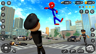 Stick Rope Hero Superhero Game Ekran Görüntüsü 4