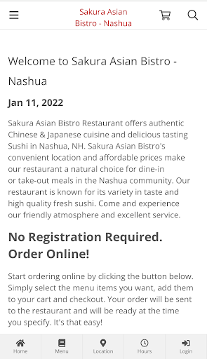 Sakura Asian Bistro - Nashua Zrzut ekranu 1