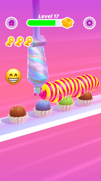 Perfect Cream: Cake Games Mod Schermafbeelding 3