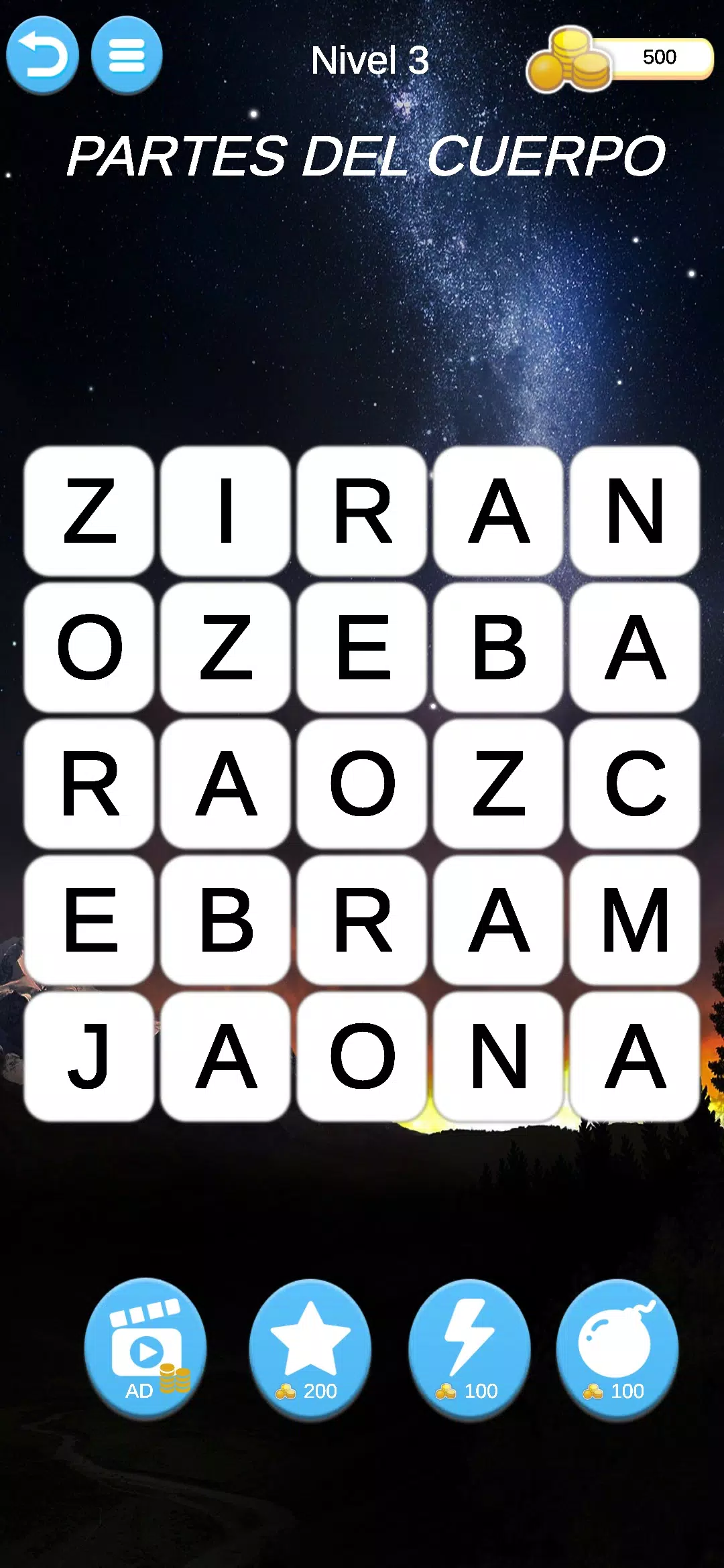 Juego Mental Palabras Screenshot 2