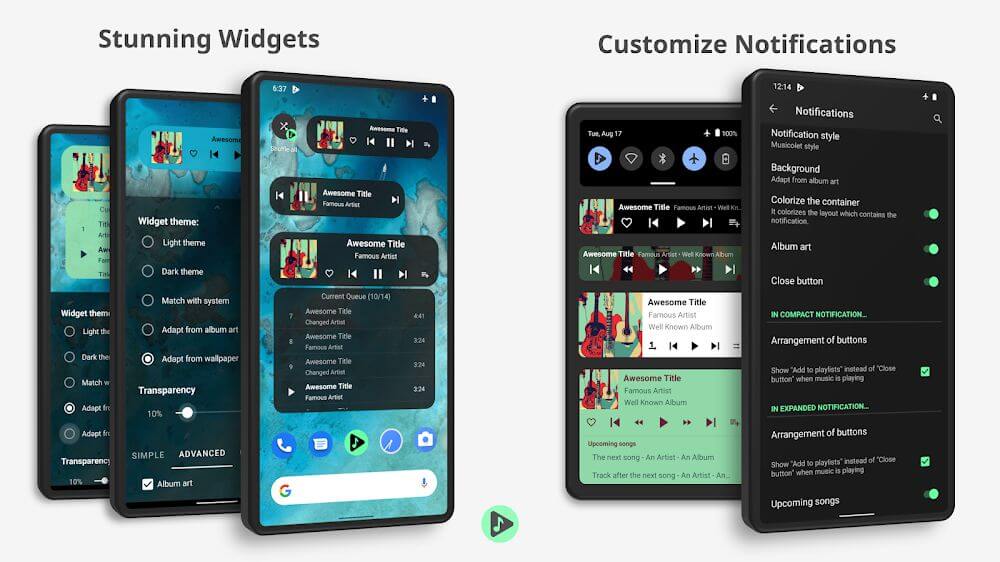 Musicolet Music Player Mod ဖန်သားပြင်ဓာတ်ပုံ 3