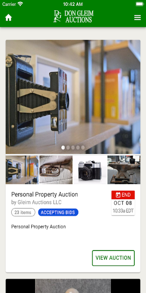 Don Gleim Auctions Скриншот 3