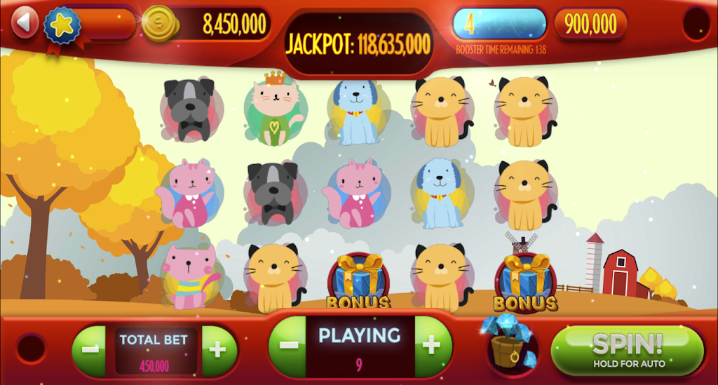 Dog-Cat Free Slot Machine Game Online 스크린샷 3