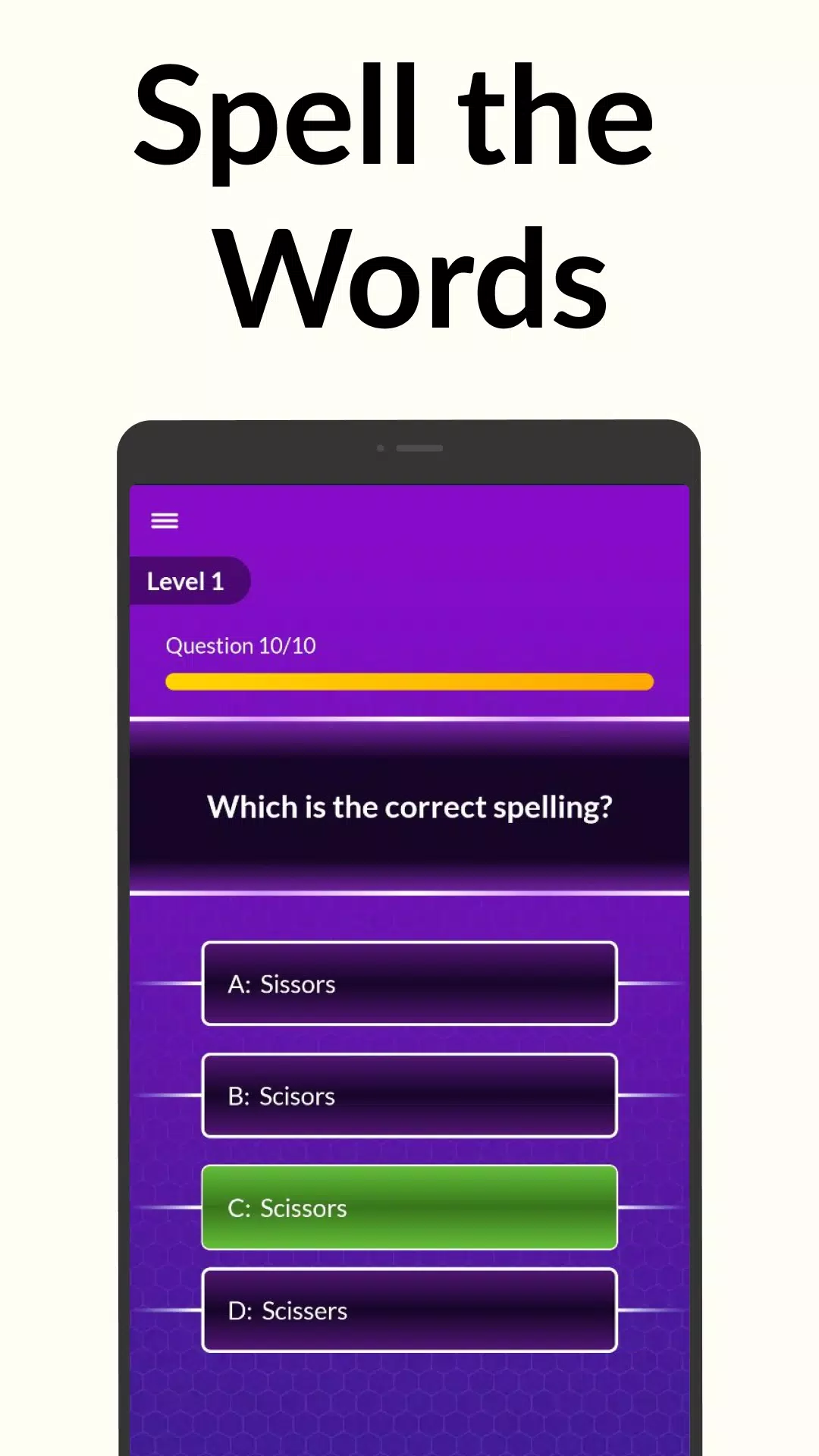 Spelling Bee: Spelling Quiz应用截图第2张