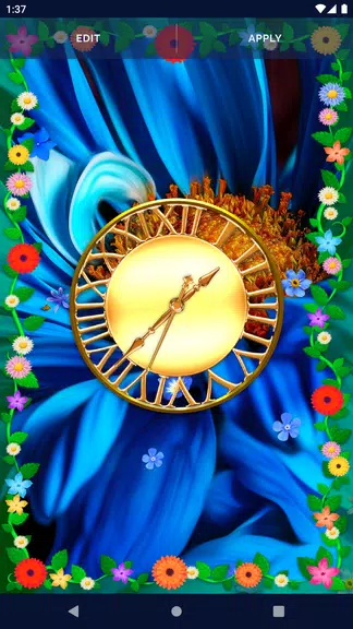 Blue Flowers Live Wallpaper ภาพหน้าจอ 3