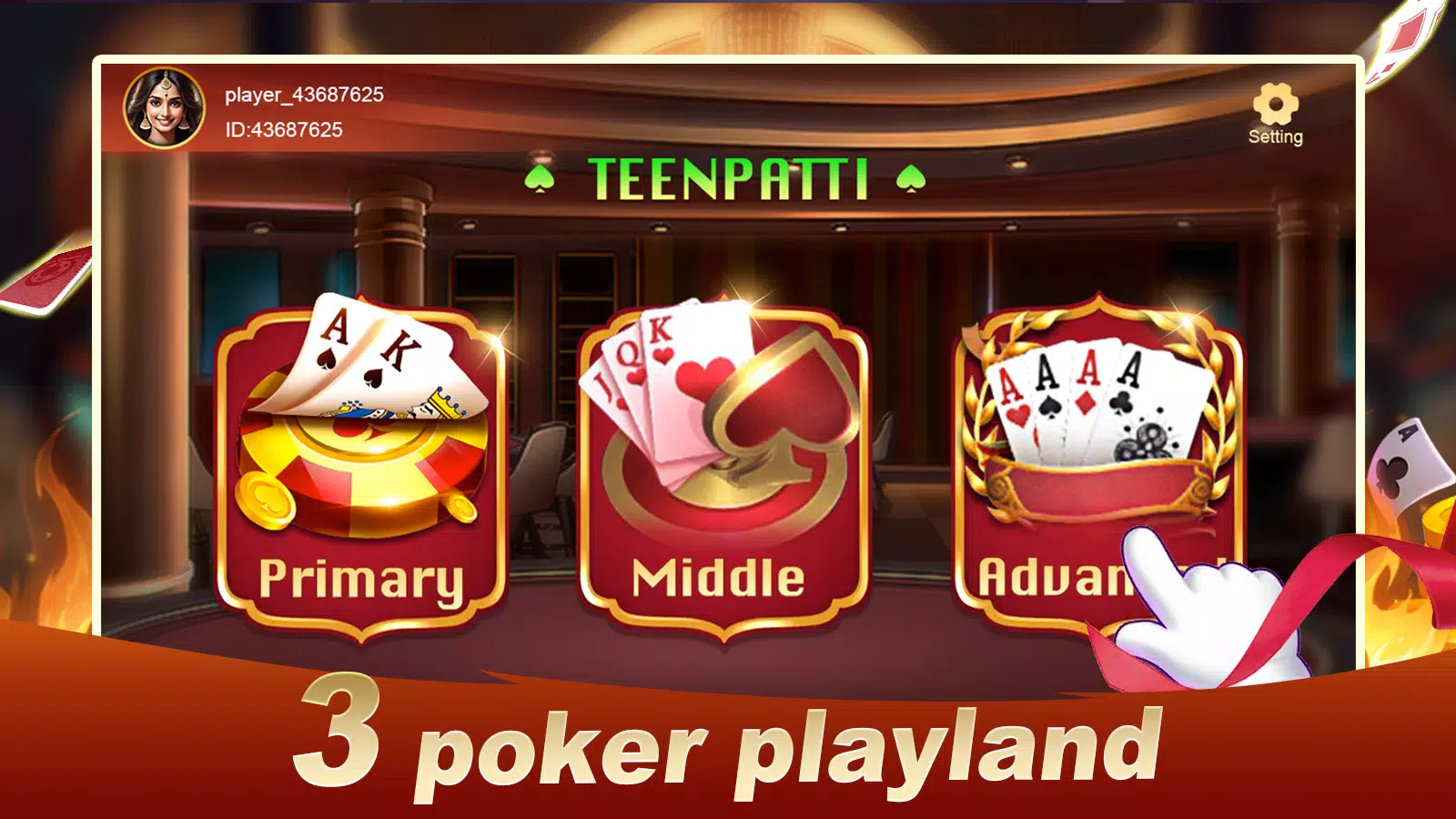 3 Poker Playland Captura de tela 1