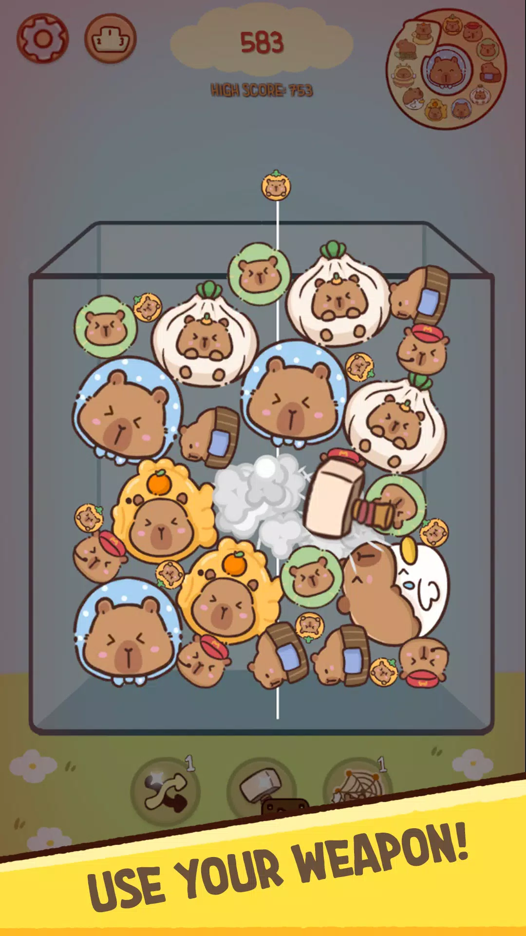 Schermata Capybara Merge 3