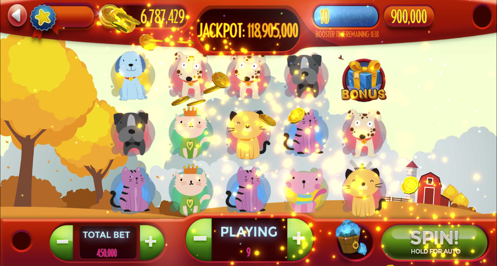 Dog-Cat Free Slot Machine Game Online 스크린샷 1
