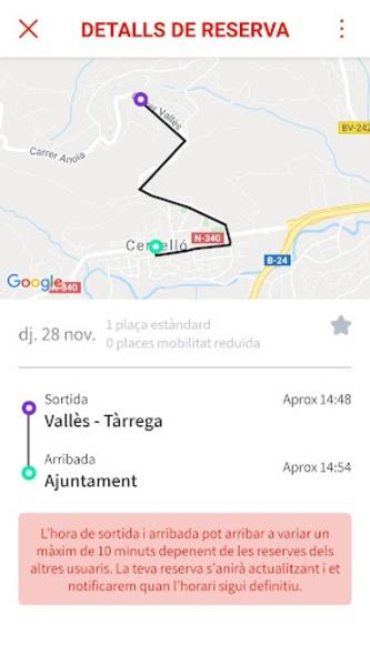 Cervelló Bus a demanda Tangkapan skrin 2