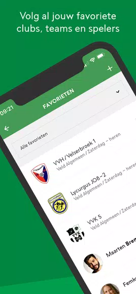 Voetbal.nl - De officiële app Zrzut ekranu 1