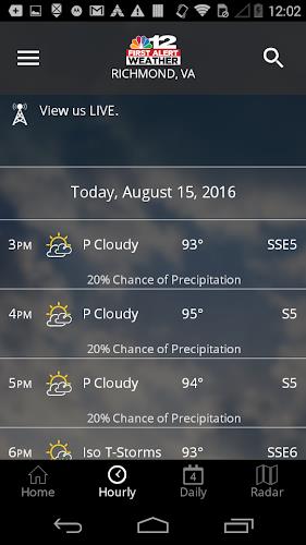 NBC12 First Alert Weather स्क्रीनशॉट 2