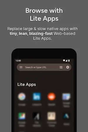 Hermit — Lite Apps Browser Captura de pantalla 1