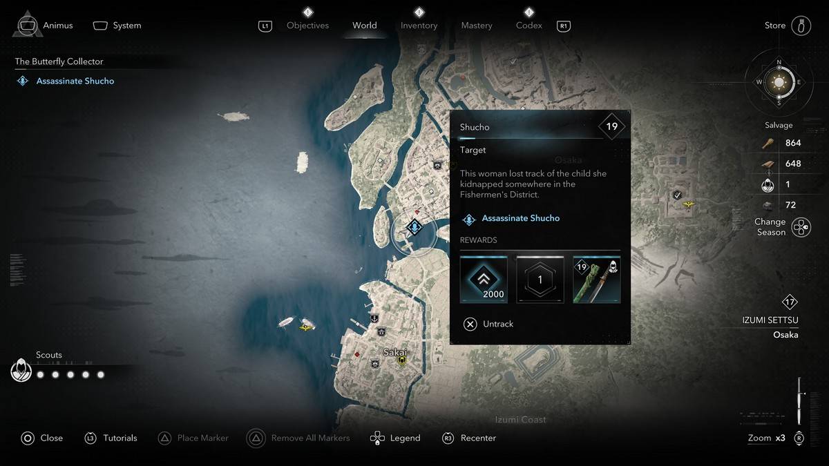 Comment et où trouver tous les membres du collection de papillons dans Assassin's Creed Shadows Shucho