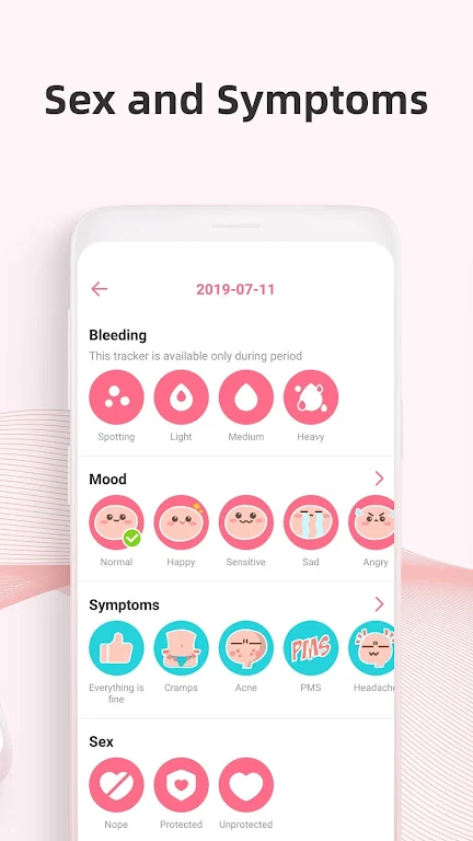 PinkBird Period Tracker स्क्रीनशॉट 3