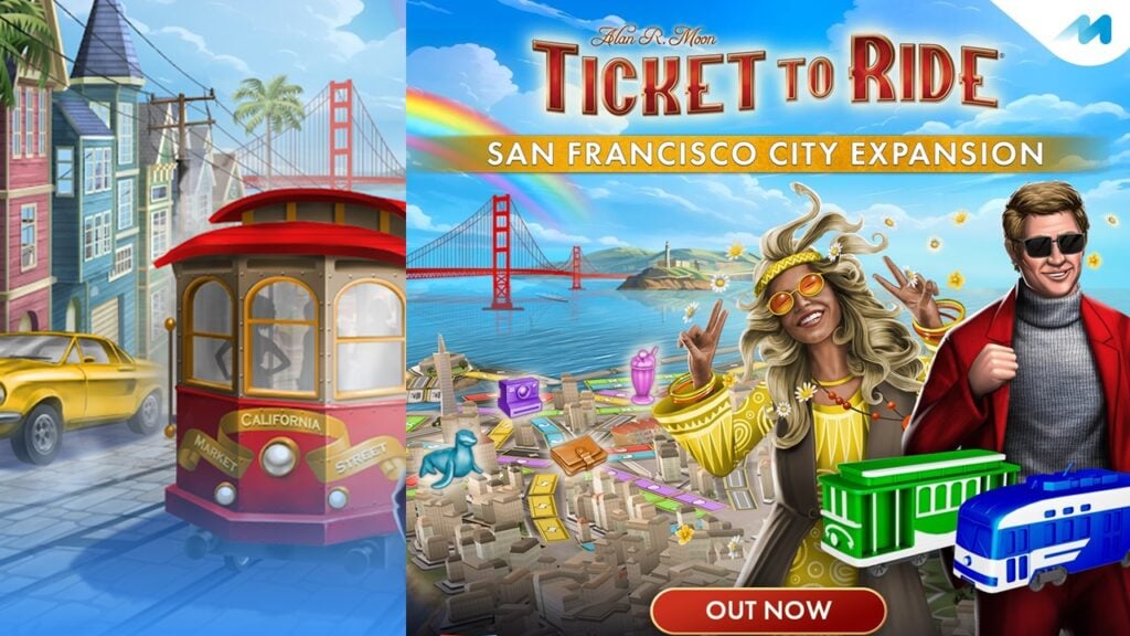 Entdecken Sie San Franciscos berühmte Wahrzeichen mit der neuesten Erweiterung von Ticket to Ride neu