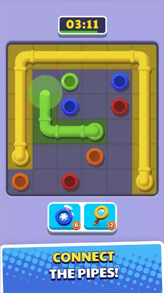 Connect Pipe! Color Line Game Captura de tela 1