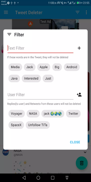 Tweet Deleter - Delete Your Tweets स्क्रीनशॉट 2