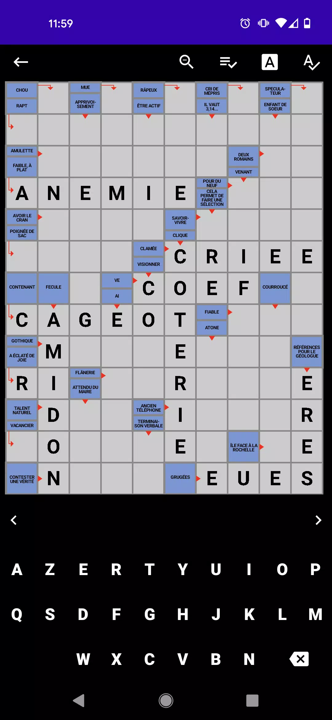 Mots Fléchés Français 스크린샷 1