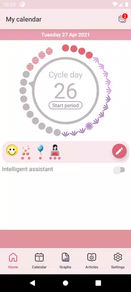 WomanLog Calendrier des règles Capture d'écran 2