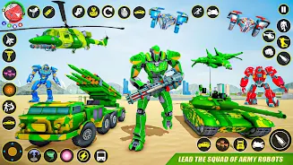 Army Truck Robot Car Game 3d 스크린샷 4