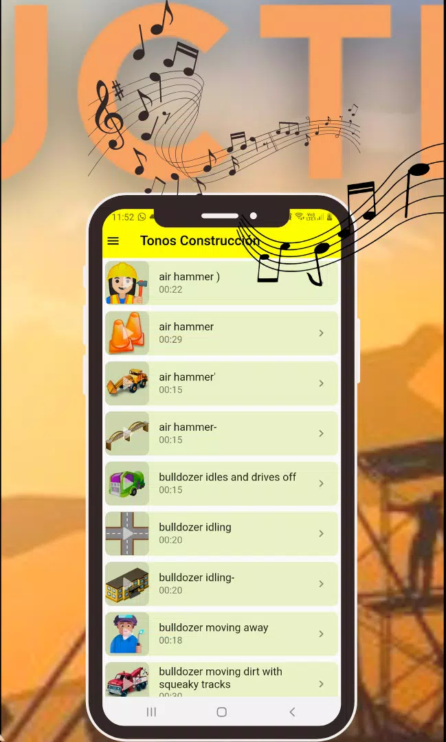 Construction Ringtones ဖန်သားပြင်ဓာတ်ပုံ 4