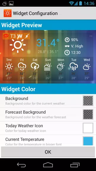 Sunny HK -Weather&Clock Widget Скриншот 3