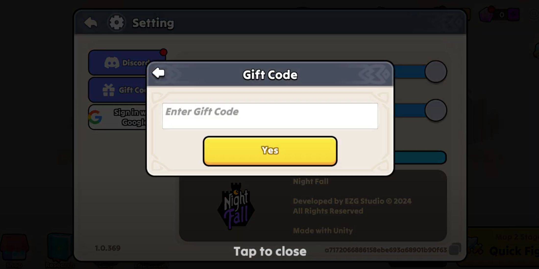 Redeeming Codes in Nightfall Kingdom Frontier TD