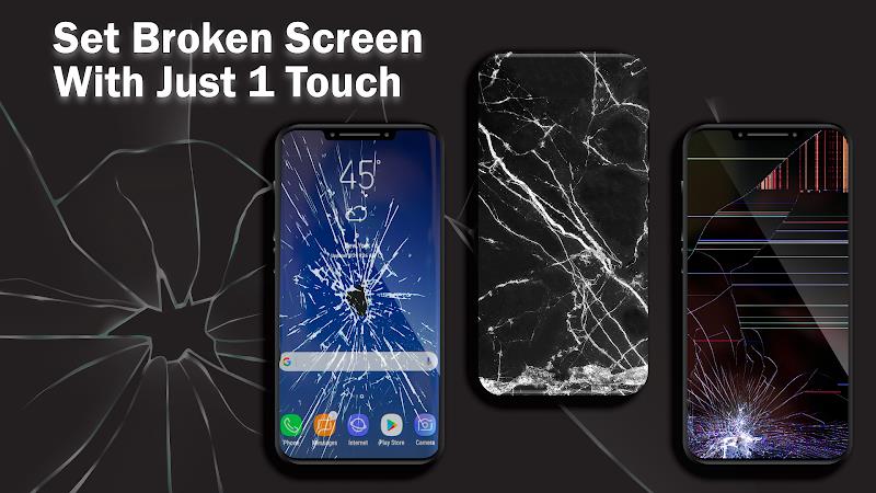 Broken Screen 4K Pranks Funny ဖန်သားပြင်ဓာတ်ပုံ 1