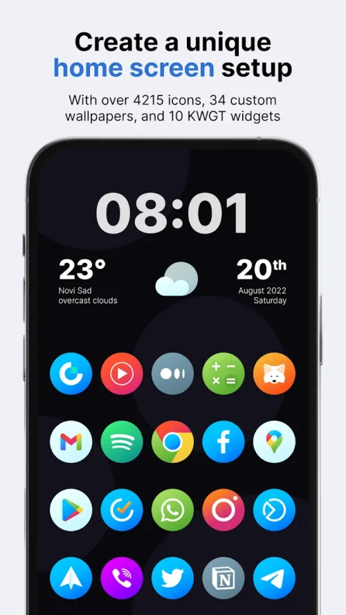 Hera Icon Pack: Circle Icons Captura de pantalla 1