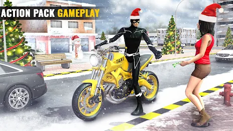 Schermata Superhero Bike Taxi: Bike Game 3