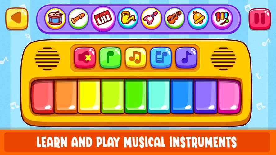 Piano Kids Toddler Music Games ဖန်သားပြင်ဓာတ်ပုံ 1