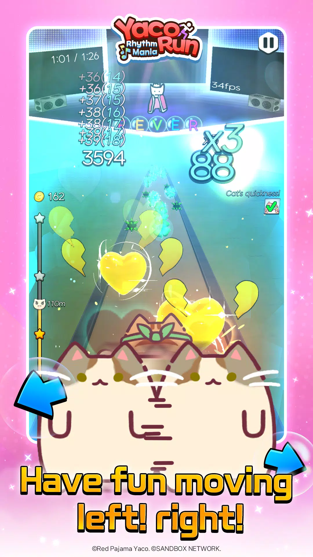 Yaco Run Rhythm - Cat SnackBar應用截圖第1張