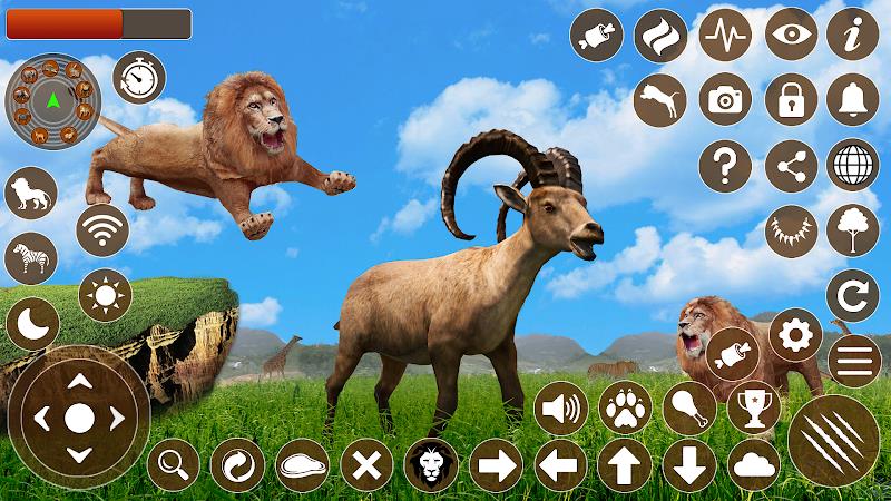 Lion Games 3D Animal Simulator स्क्रीनशॉट 2