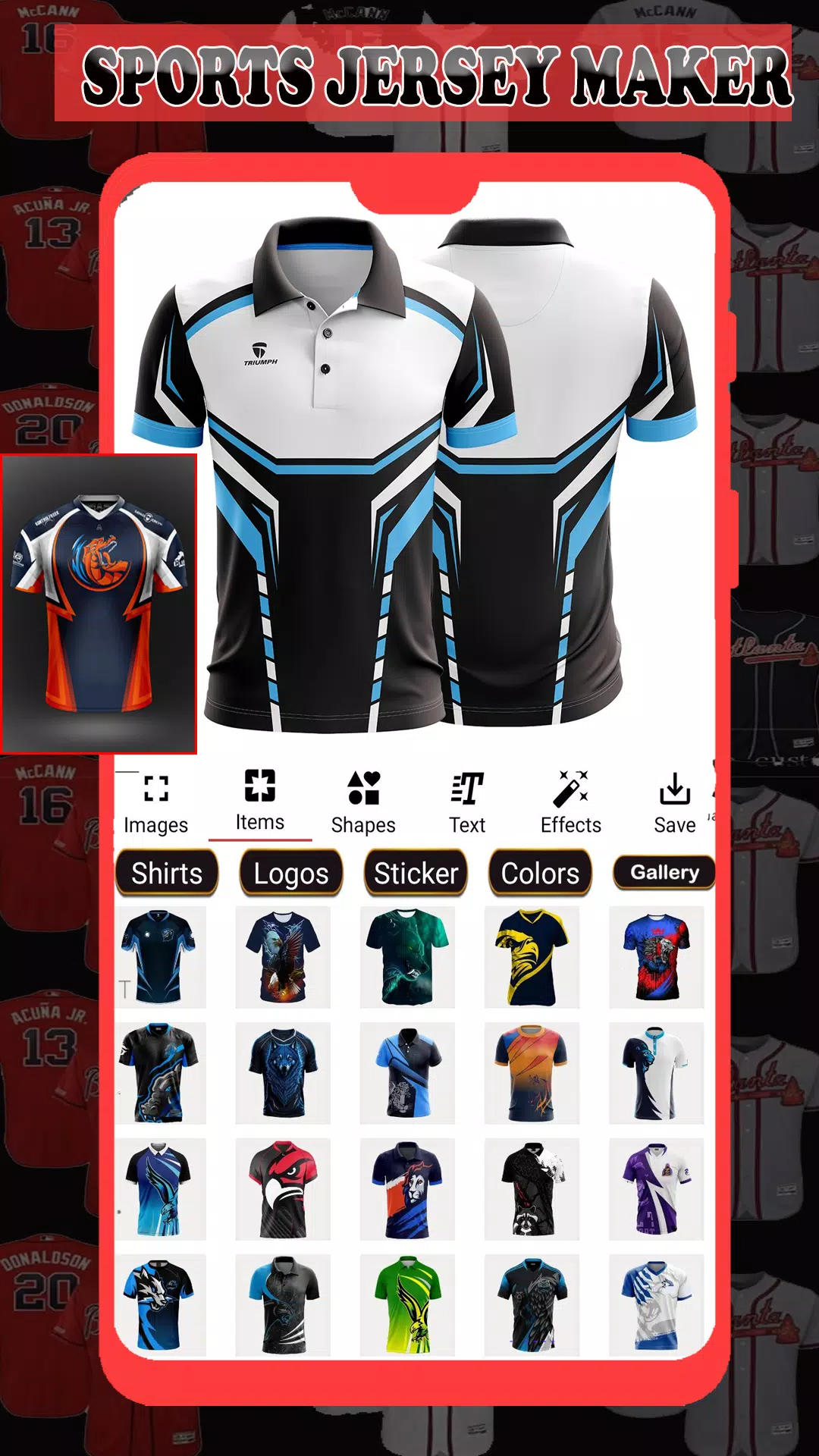 Sports Jersey Maker Captura de pantalla 2