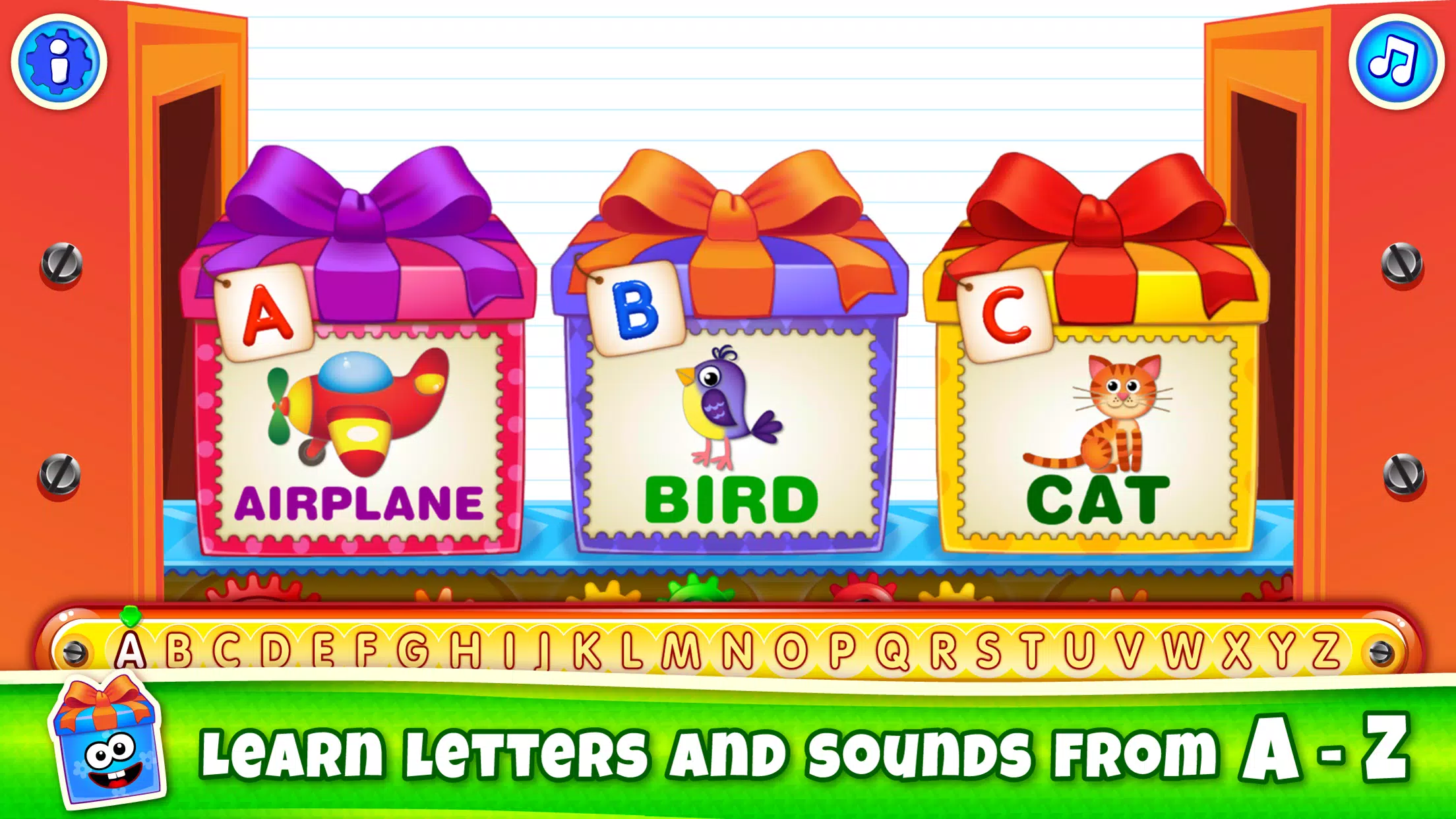 Bini ABC Kids Alphabet Games! Schermafbeelding 1