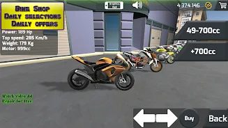 Motorbike 3D Drag Race Schermafbeelding 2