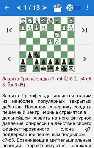 Chess Tactics in Grünfeld Def. Screenshot 1