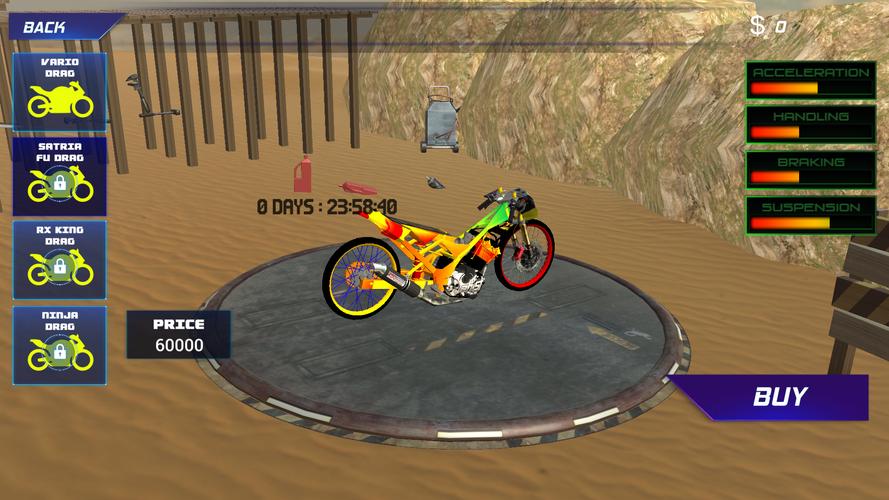 Indonesian Drag Bike Simulator Ekran Görüntüsü 1