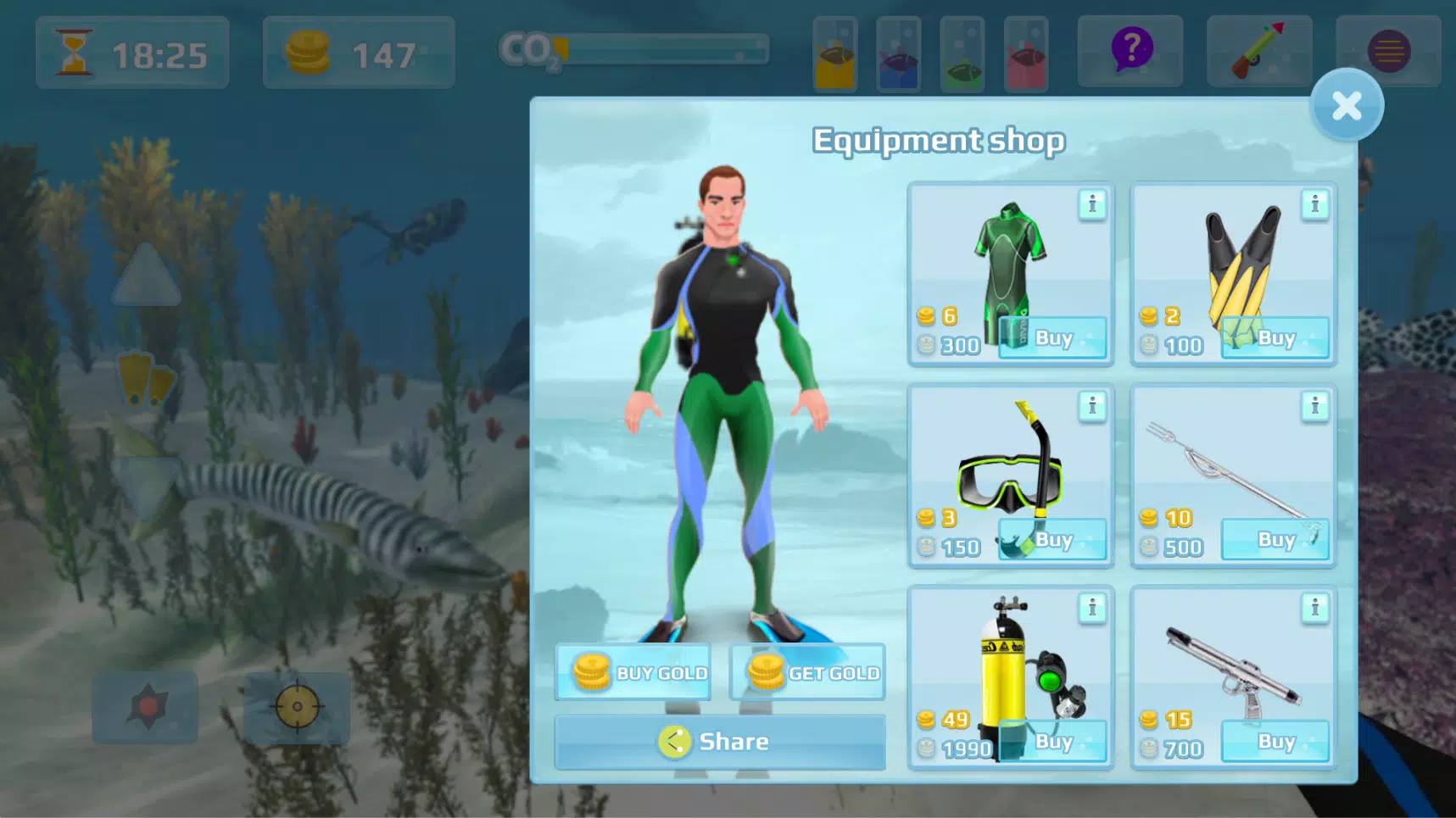 Hunter underwater spearfishing Captura de pantalla 3