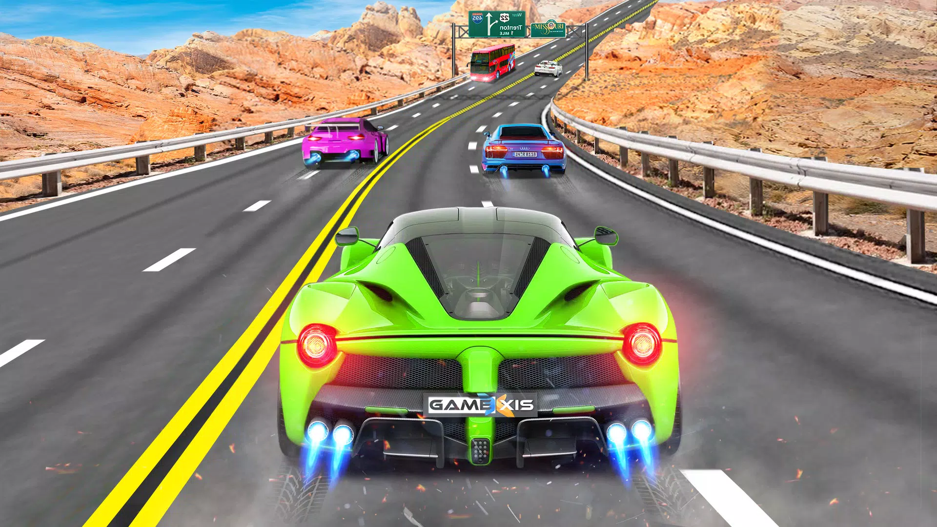 Real Highway Car Racing Game Screenshot 1