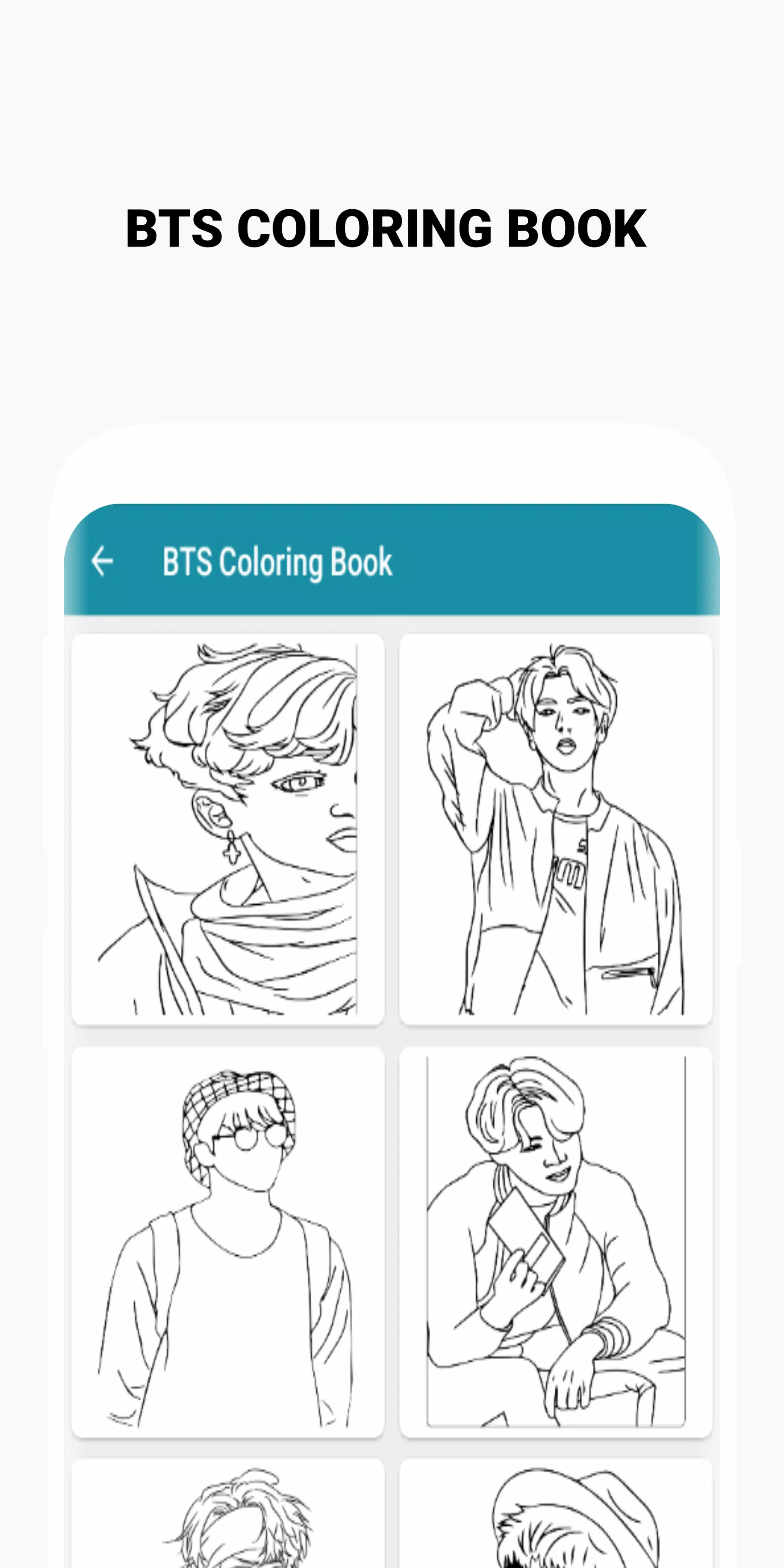 BTS Coloring Book Schermafbeelding 2