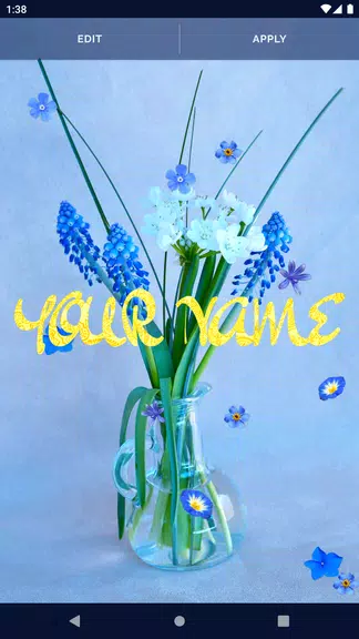 Blue Flowers Live Wallpaper ภาพหน้าจอ 2
