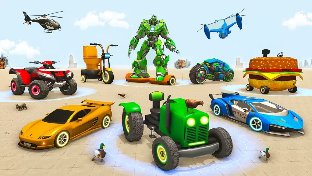 Police Tiger Robot Car Game 3d Schermafbeelding 4