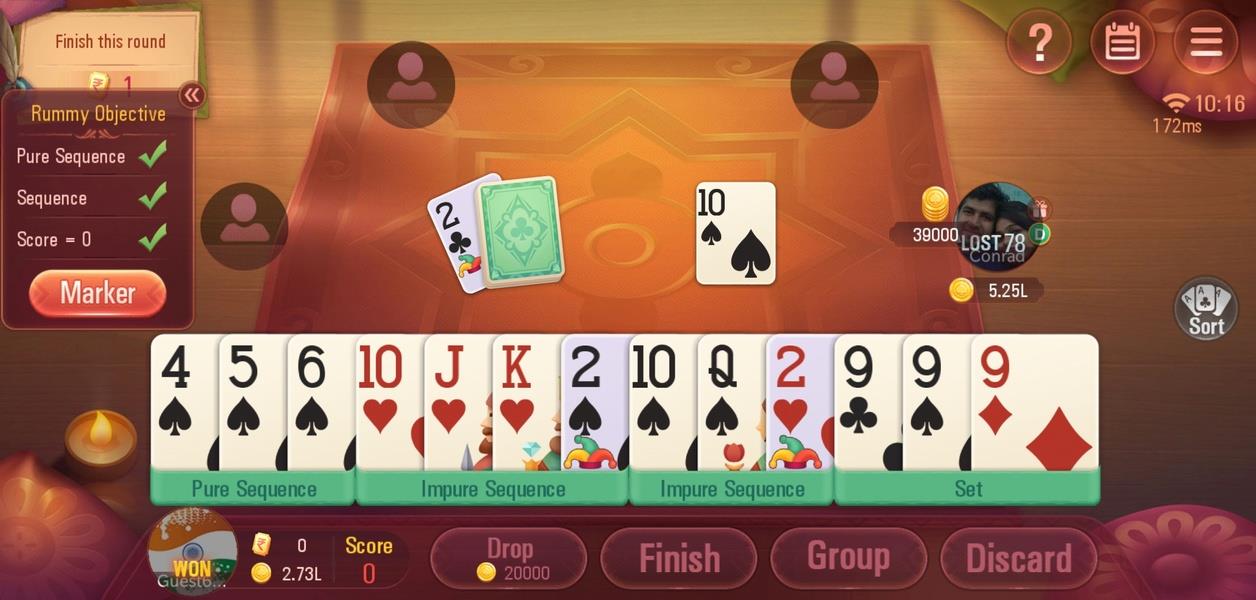 Rummy Plus - Online Indian Rummy Screenshot 1